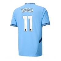 Maglia Calcio Manchester City Jeremy Doku #11 Prima Divisa 2024-25 Manica Corta